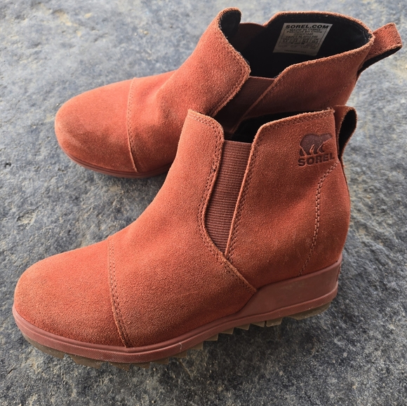 SOREL Ankle Boots Booties Coral Size 5.5 - Picture 3 of 7